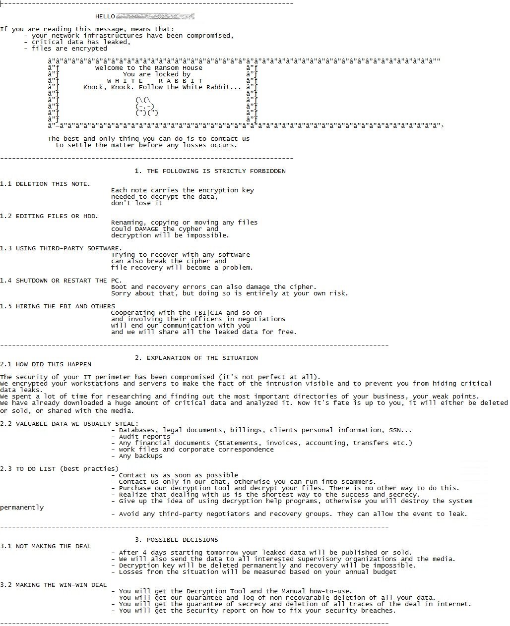 neue Malware White Rabbit